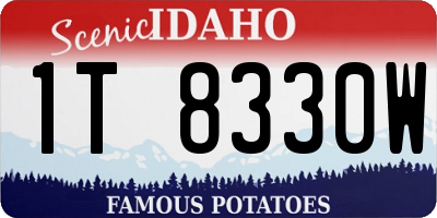 ID license plate 1T8330W