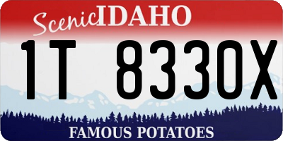 ID license plate 1T8330X