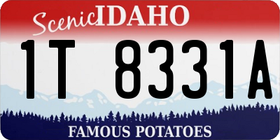 ID license plate 1T8331A