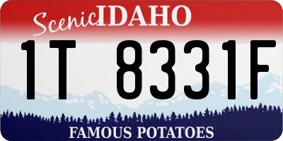 ID license plate 1T8331F