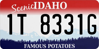 ID license plate 1T8331G