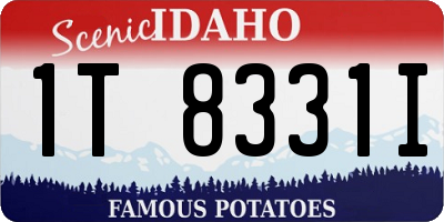 ID license plate 1T8331I