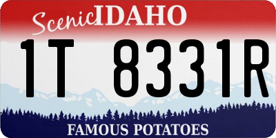 ID license plate 1T8331R