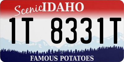 ID license plate 1T8331T