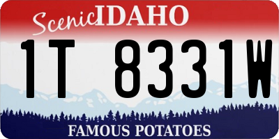 ID license plate 1T8331W