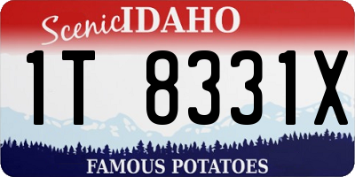 ID license plate 1T8331X