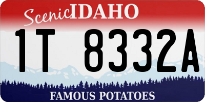 ID license plate 1T8332A