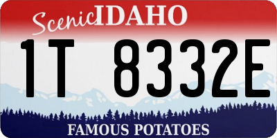 ID license plate 1T8332E
