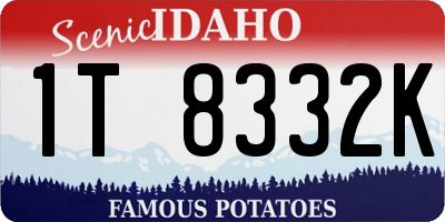 ID license plate 1T8332K