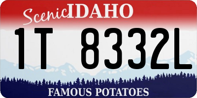 ID license plate 1T8332L