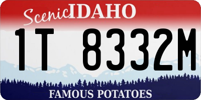 ID license plate 1T8332M