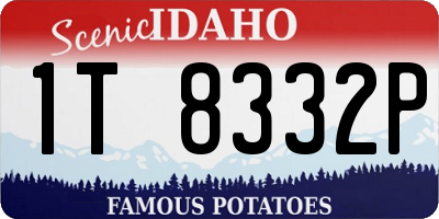 ID license plate 1T8332P