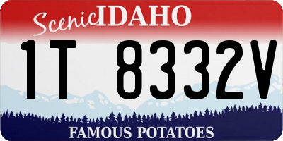 ID license plate 1T8332V
