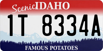 ID license plate 1T8334A