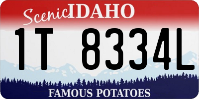 ID license plate 1T8334L