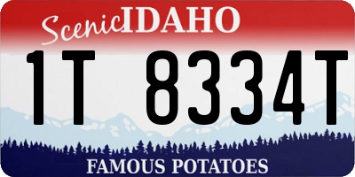 ID license plate 1T8334T