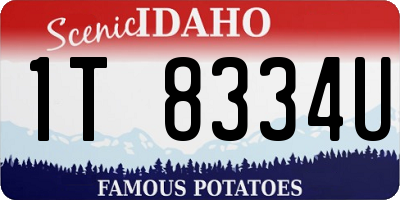 ID license plate 1T8334U