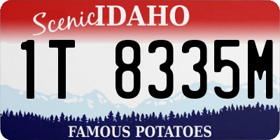 ID license plate 1T8335M