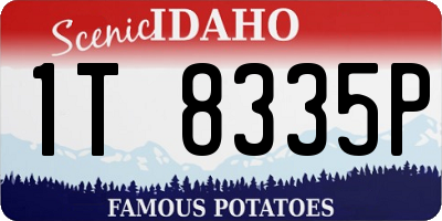 ID license plate 1T8335P