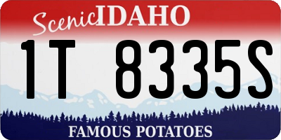 ID license plate 1T8335S