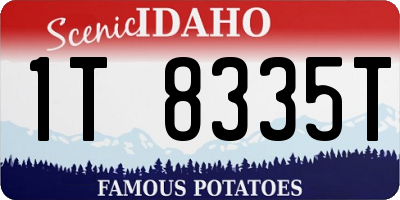 ID license plate 1T8335T
