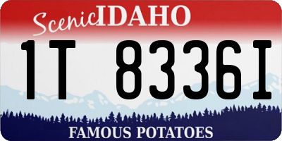 ID license plate 1T8336I