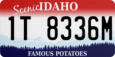 ID license plate 1T8336M