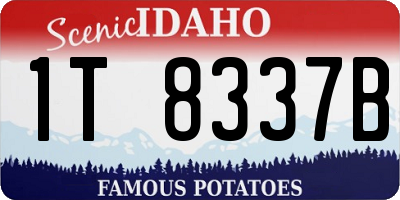 ID license plate 1T8337B