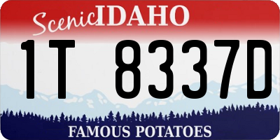 ID license plate 1T8337D
