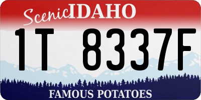 ID license plate 1T8337F