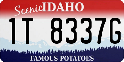 ID license plate 1T8337G