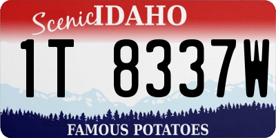 ID license plate 1T8337W