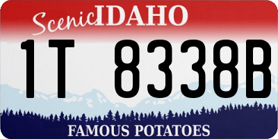 ID license plate 1T8338B