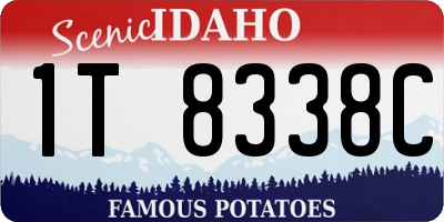 ID license plate 1T8338C