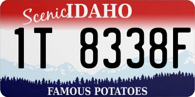 ID license plate 1T8338F