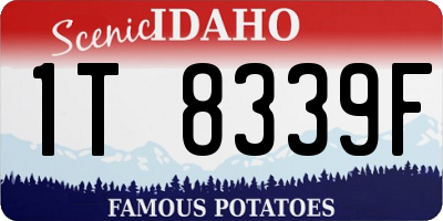 ID license plate 1T8339F