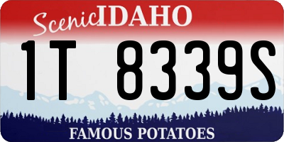 ID license plate 1T8339S