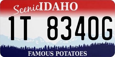 ID license plate 1T8340G