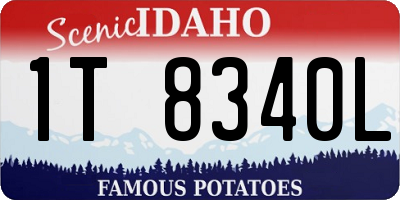 ID license plate 1T8340L