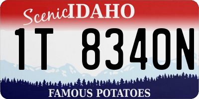 ID license plate 1T8340N