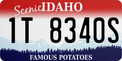ID license plate 1T8340S