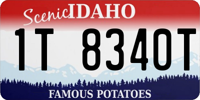 ID license plate 1T8340T