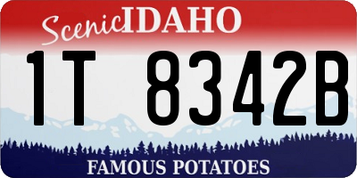 ID license plate 1T8342B
