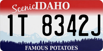 ID license plate 1T8342J