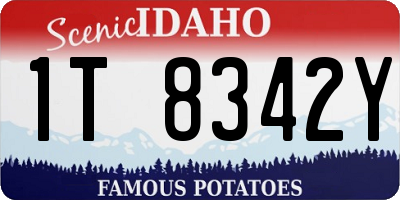 ID license plate 1T8342Y