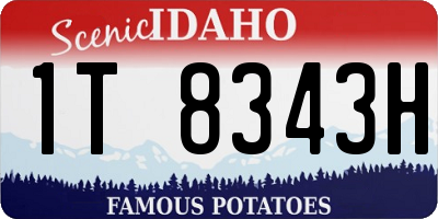 ID license plate 1T8343H