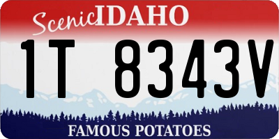 ID license plate 1T8343V