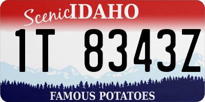 ID license plate 1T8343Z