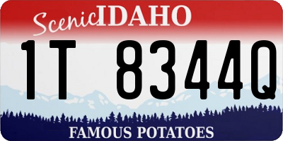 ID license plate 1T8344Q