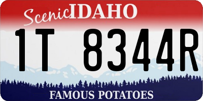 ID license plate 1T8344R